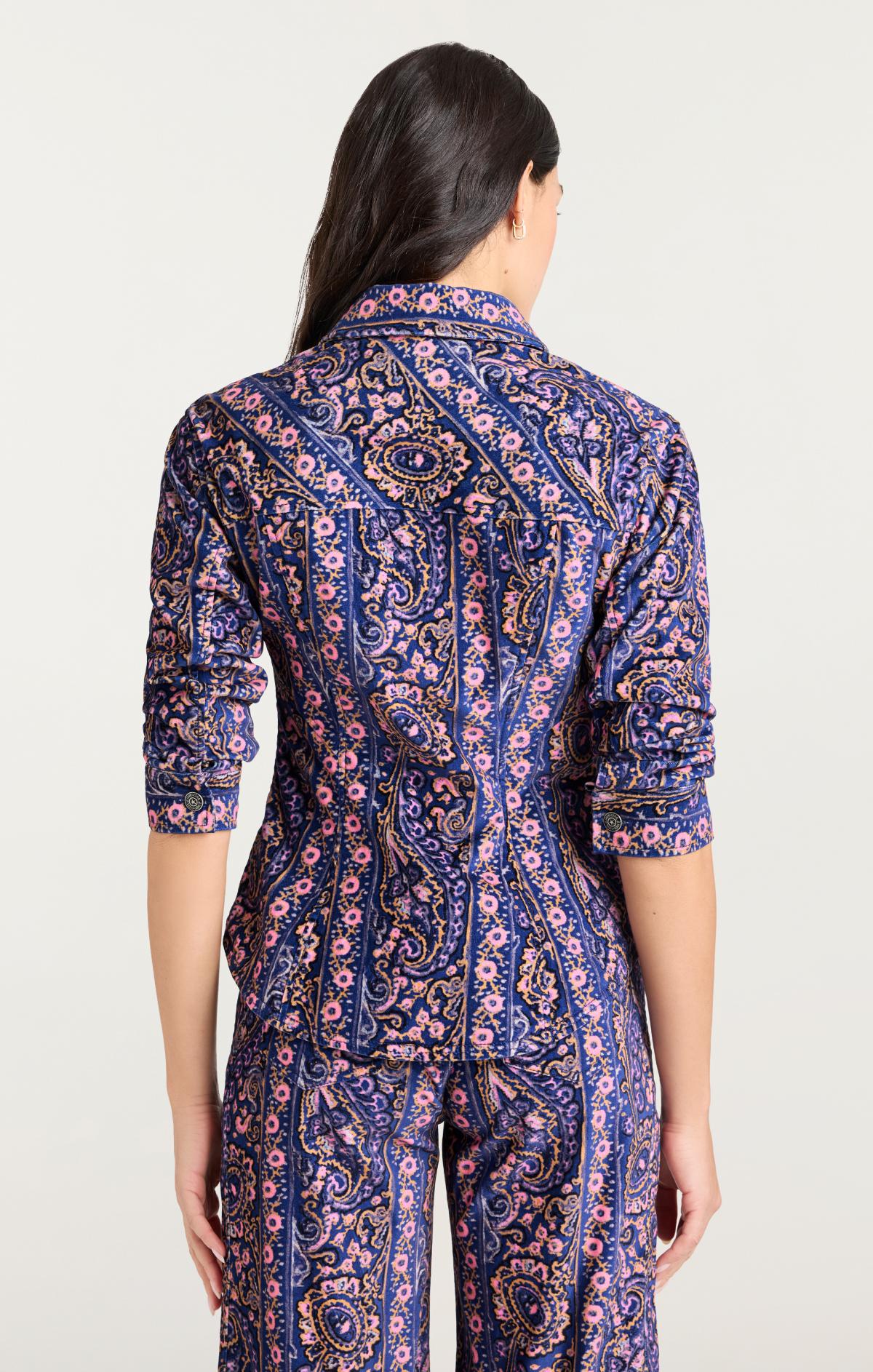 Paisley Velveteen Scrunched Canyon Jacket