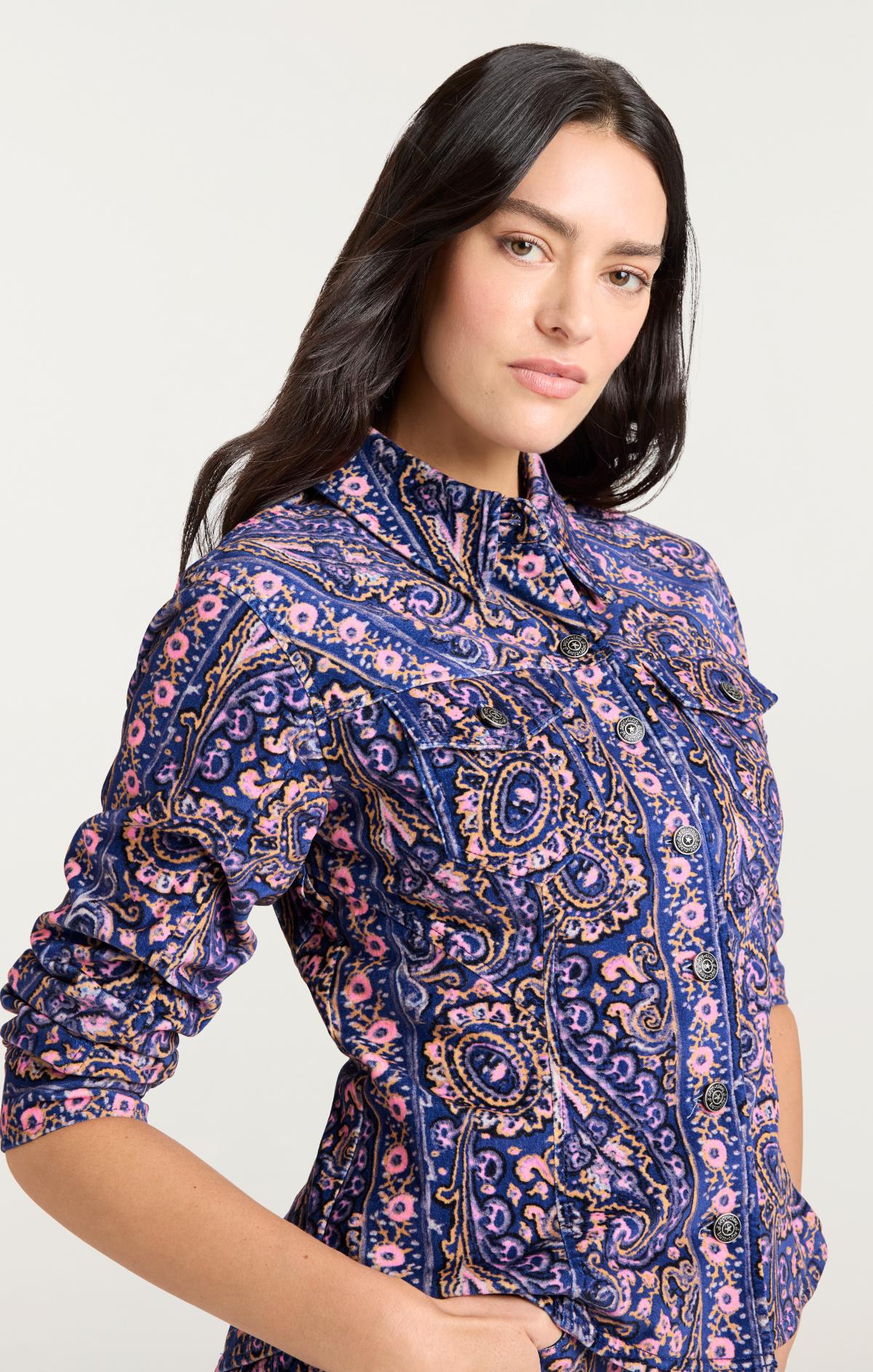 Paisley Velveteen Scrunched Canyon Jacket