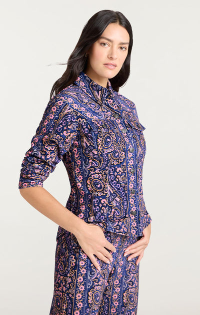 Paisley Velveteen Scrunched Canyon Jacket