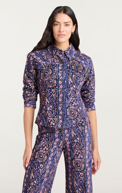 Paisley Velveteen Scrunched Canyon Jacket
