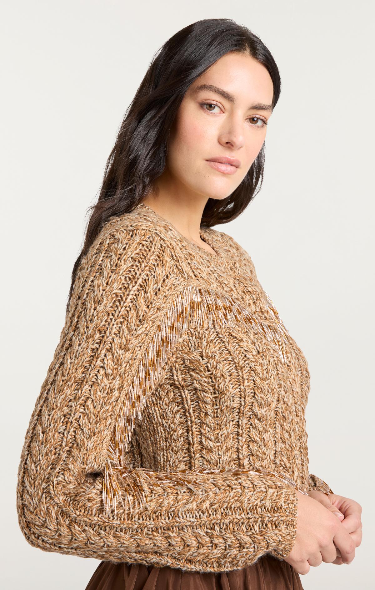 Bugle Fringe Lisabeth Cardigan