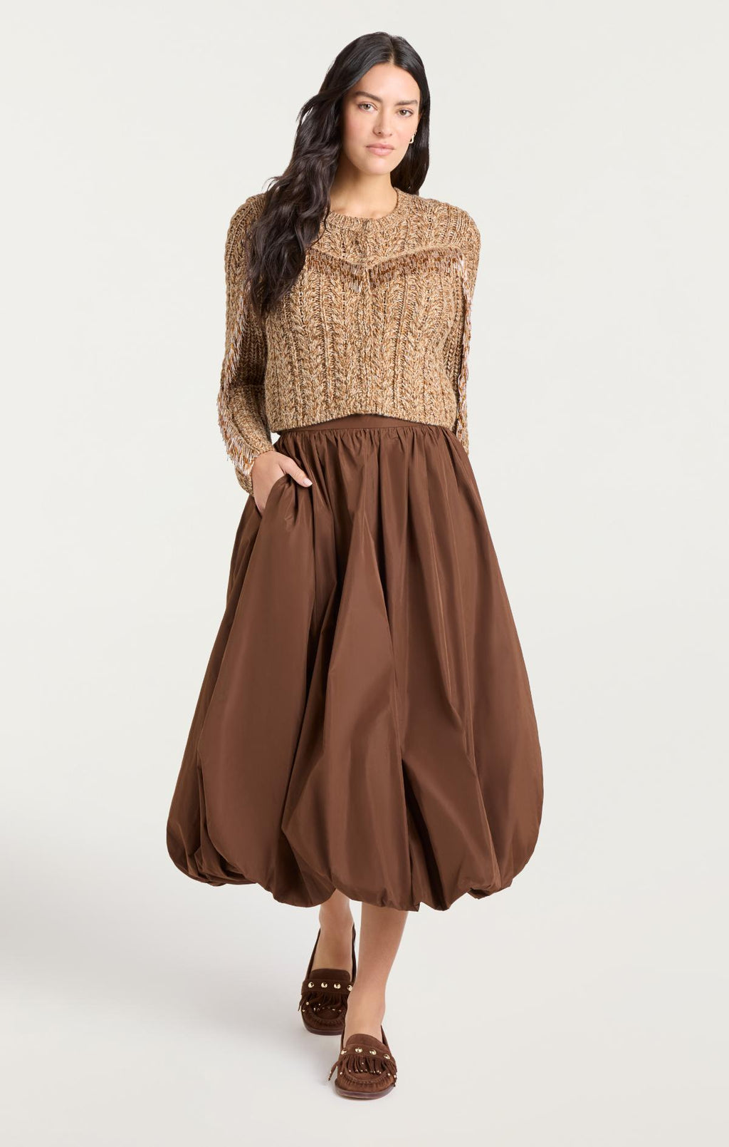 Bugle Fringe Lisabeth Cardigan