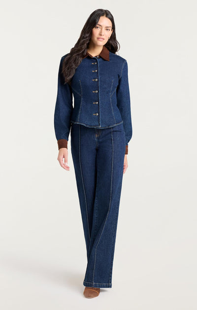 Suede Combo Autumn Top