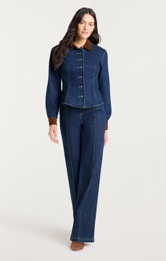 Suede Combo Autumn Top