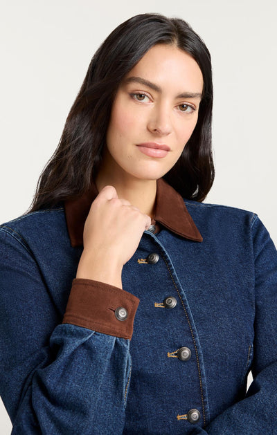 Suede Combo Autumn Top