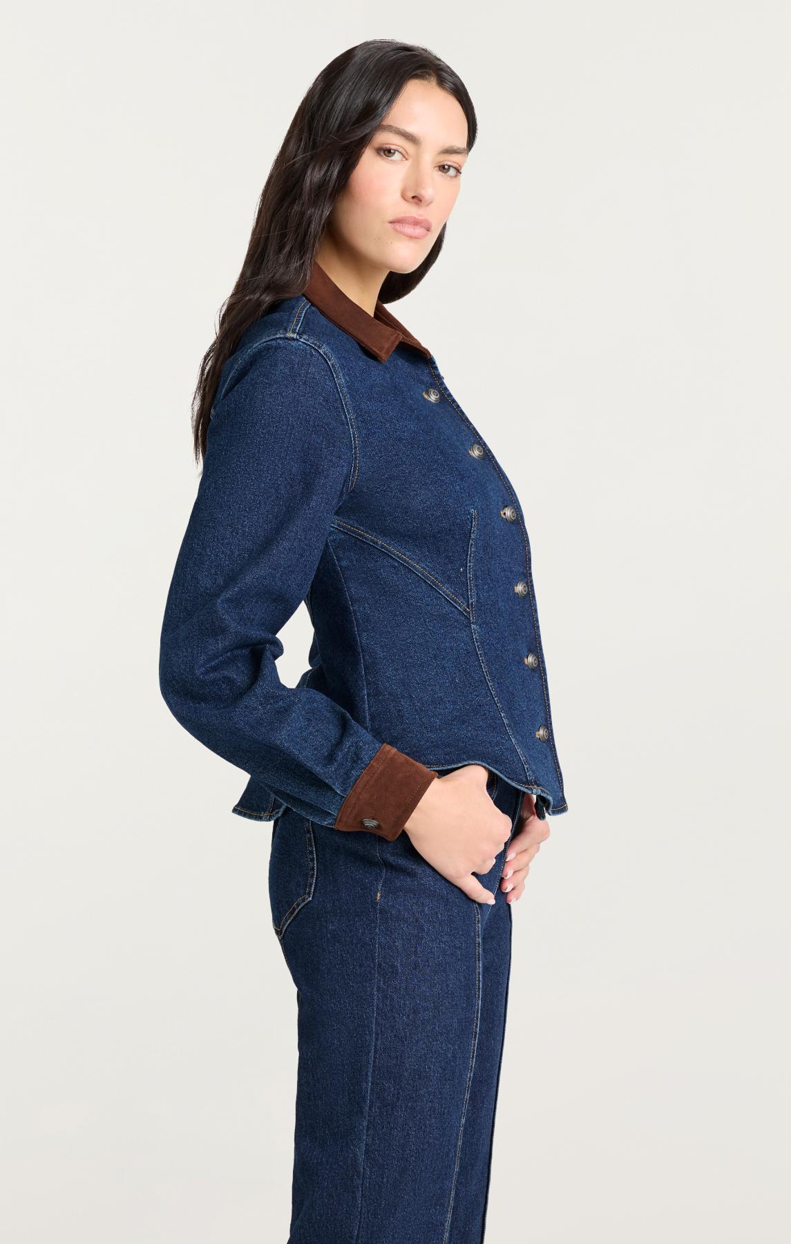 Suede Combo Autumn Top