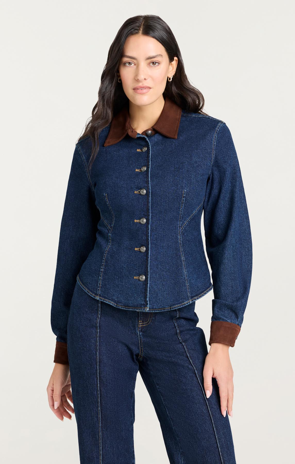 Suede Combo Autumn Top