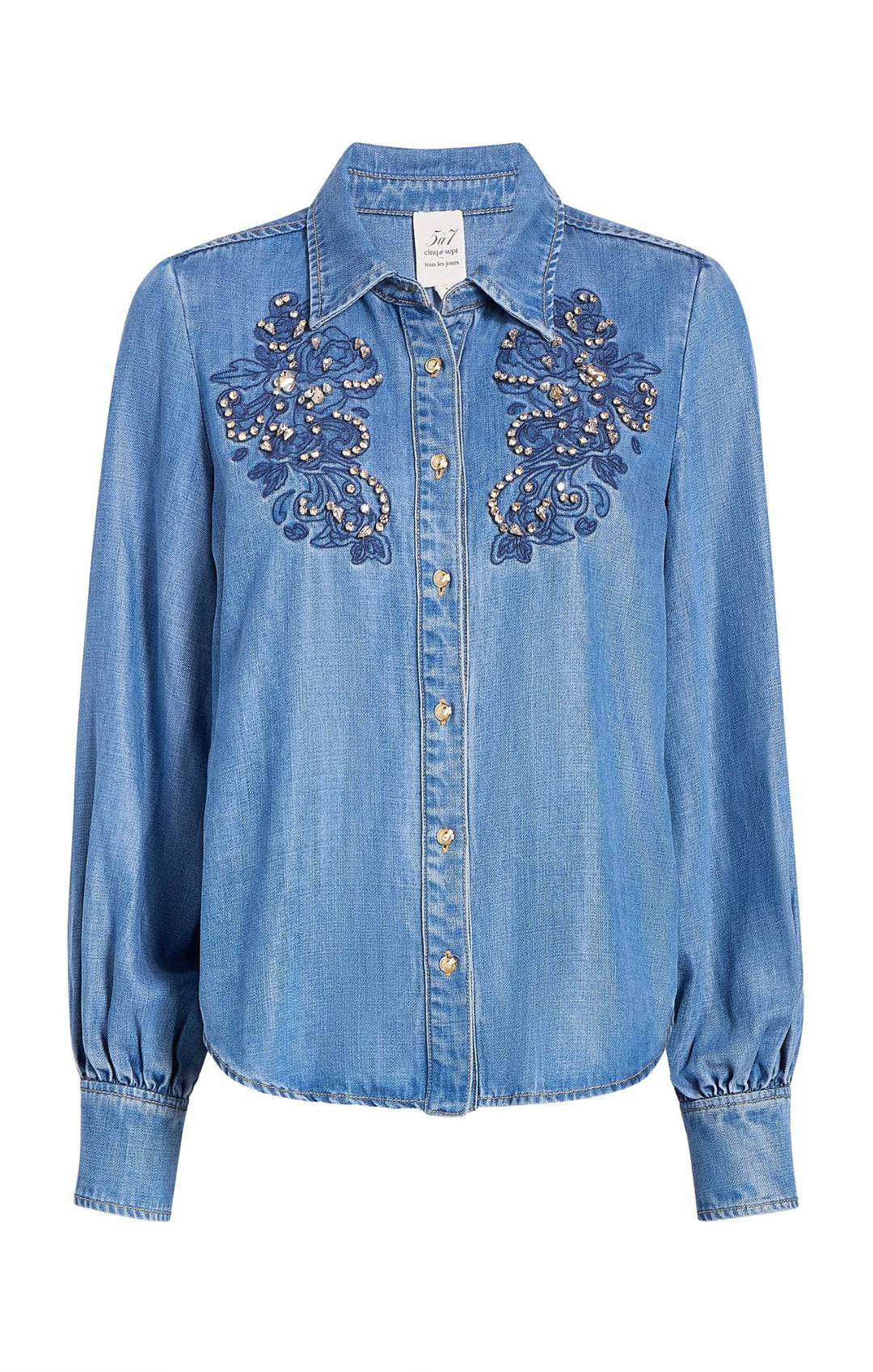 トップス ELIZAVETA RAHMANKULOVA 11747391 Rhinestone Embellished Juliette Top – Cinq à Sept