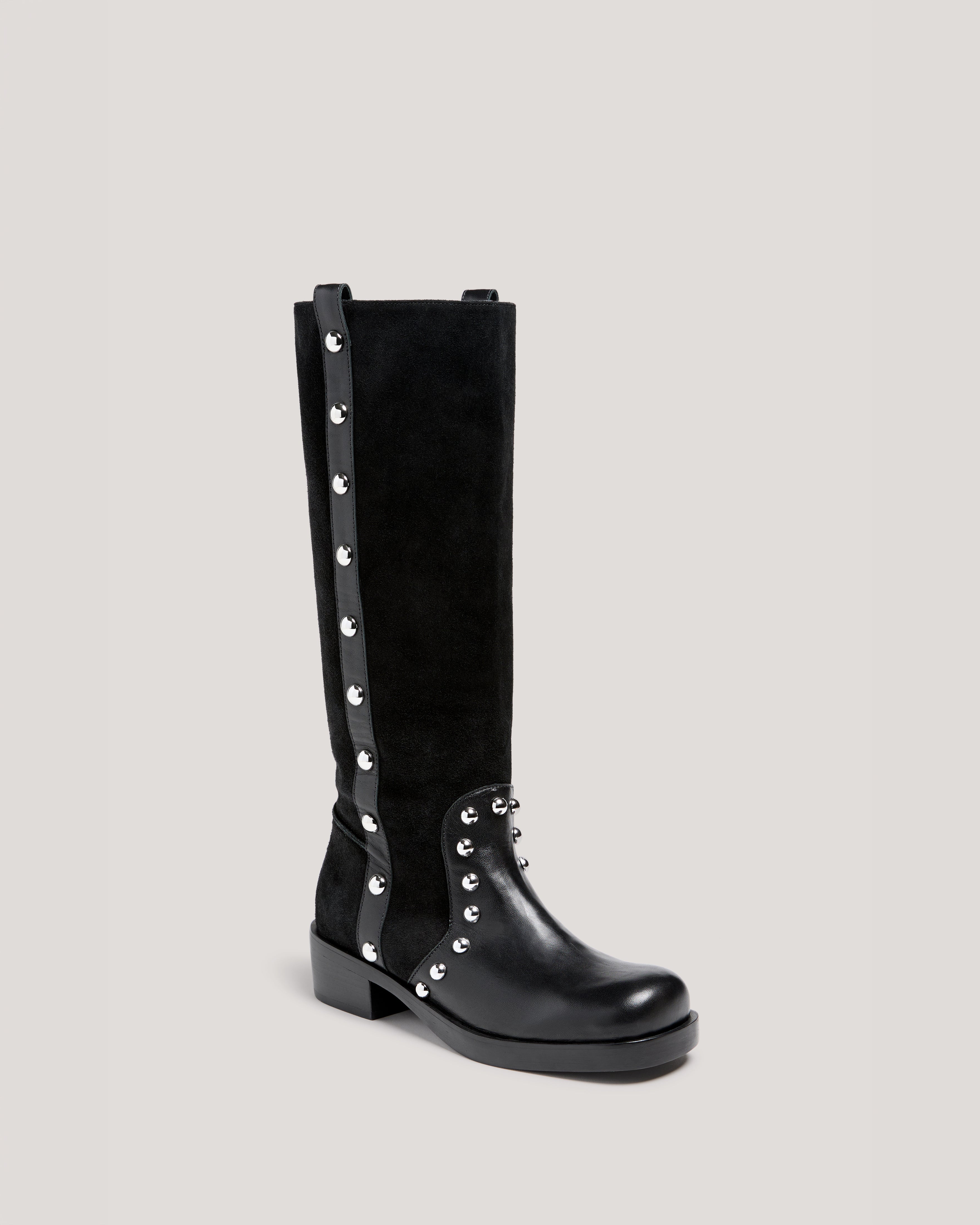 Shira Metal Stud Tall Boot