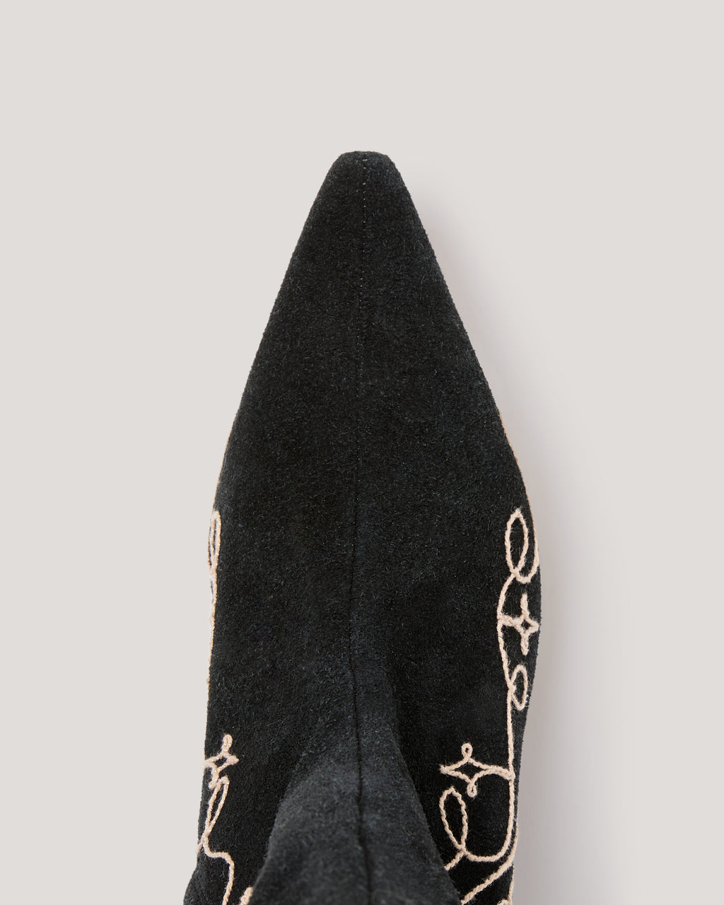Casey Embroidered Kitten Heel Boot