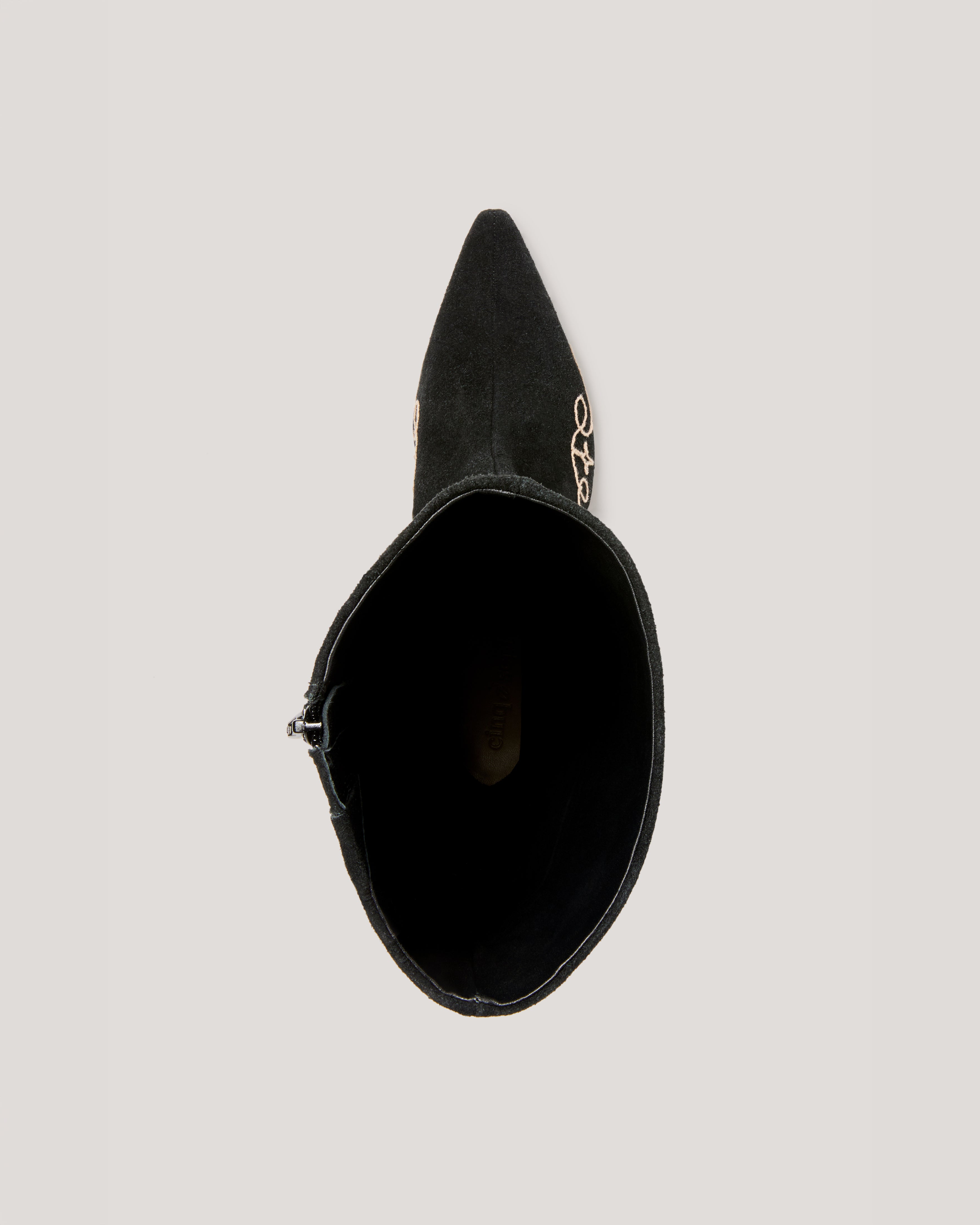 Casey Embroidered Kitten Heel Boot