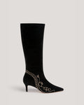 Casey Embroidered Kitten Heel Boot