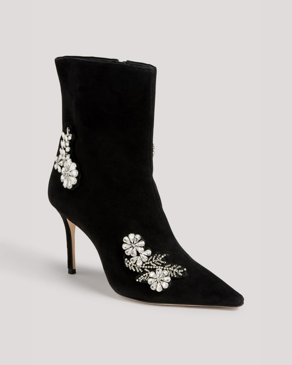 Mia Crystal Applique Ankle Heel