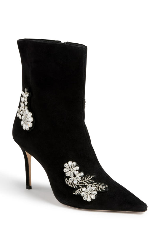 Mia Crystal Applique Ankle Heel