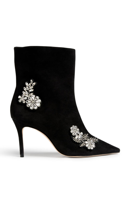 Mia Crystal Applique Ankle Heel