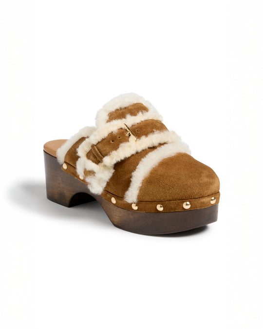 Wrenley Shearling Buckle Platform