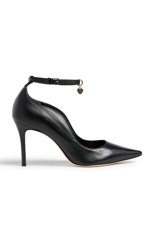 Riley Soft Curve Pointed Toe Ankle Strap Heel