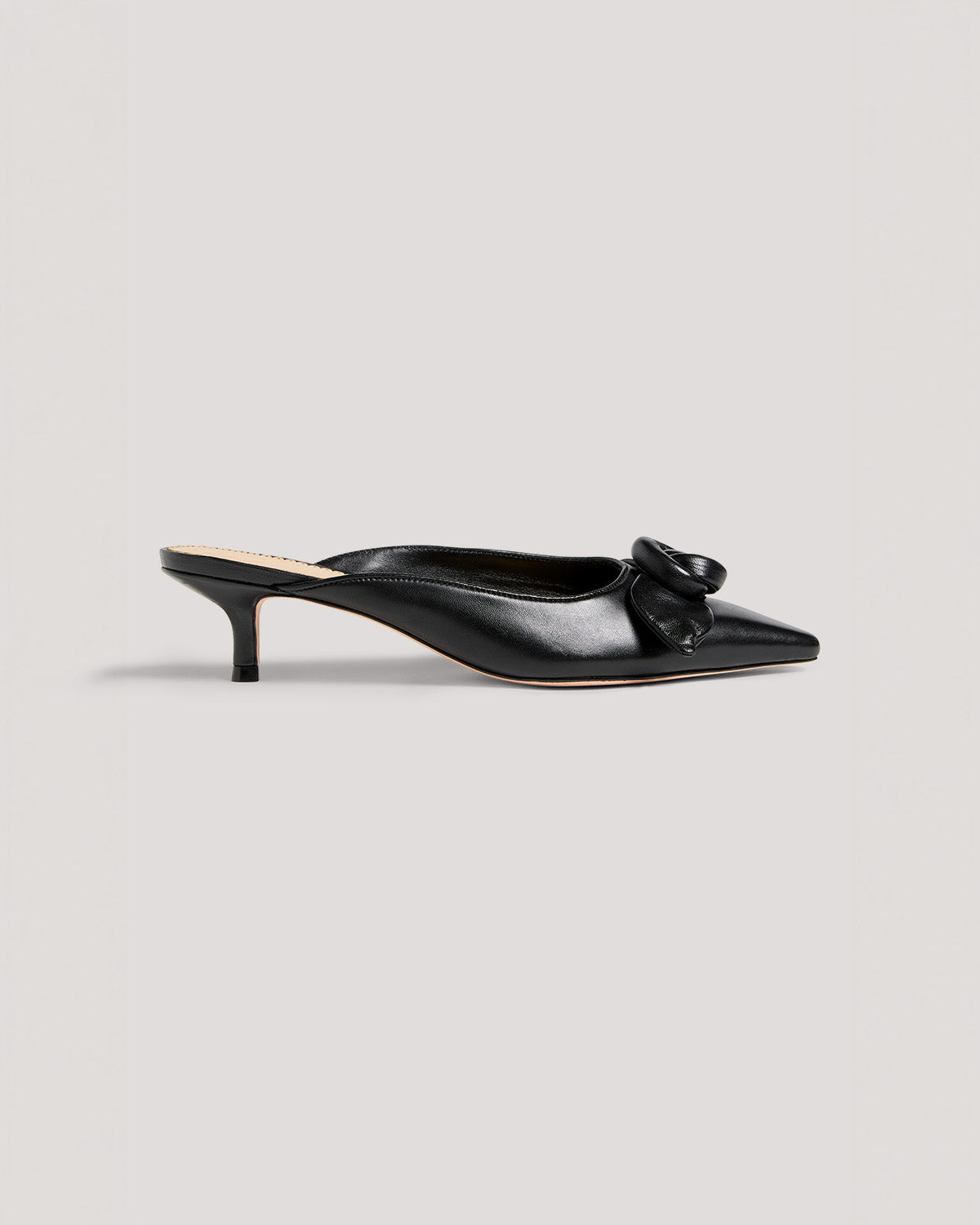 Layla Knotted Rose Kitten Heel