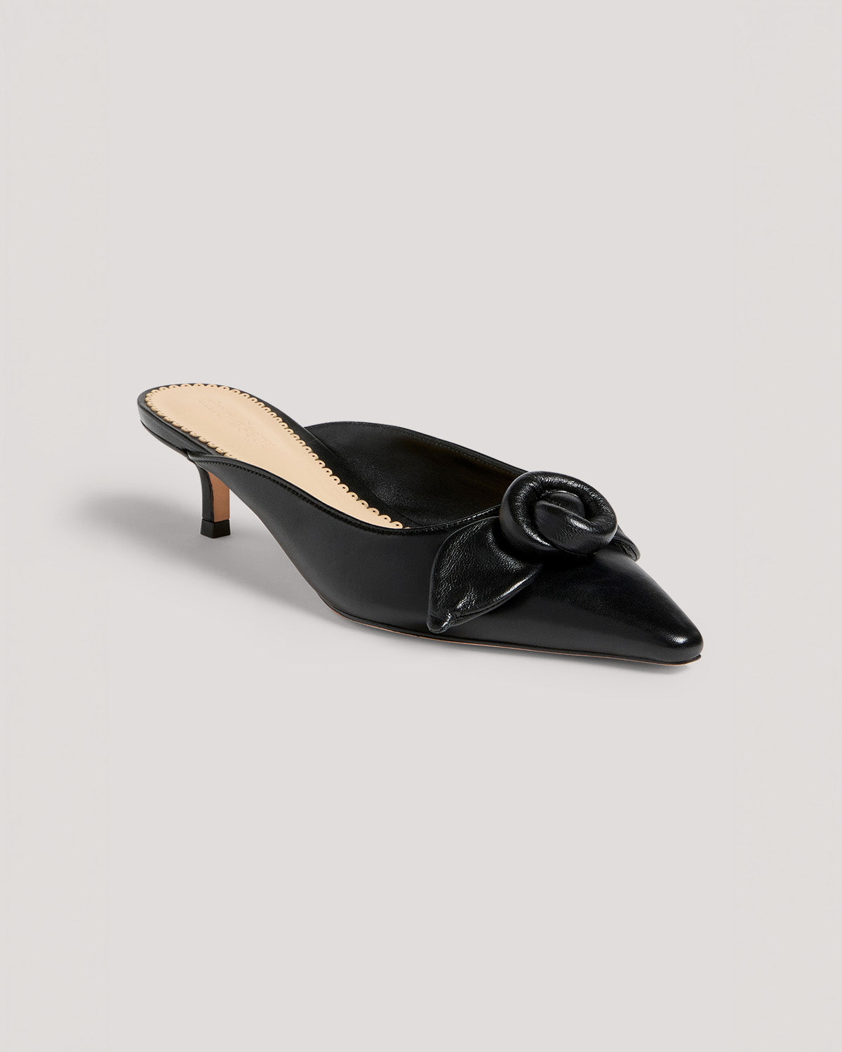 Layla Knotted Rose Kitten Heel