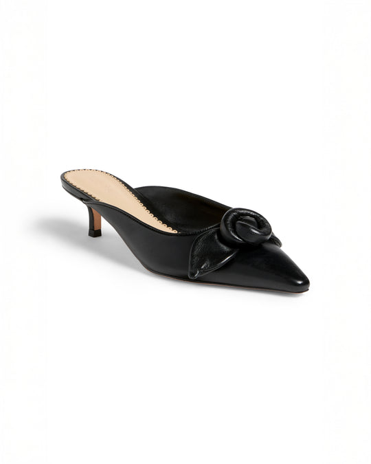 Layla Knotted Rose Kitten Heel