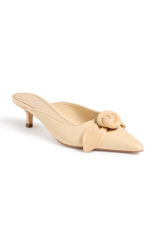 Layla Knotted Rose Kitten Heel