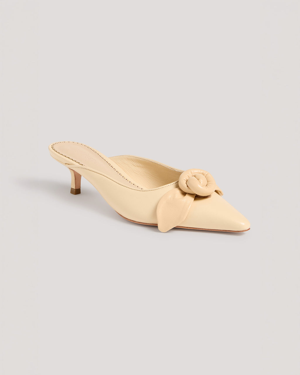 Layla Knotted Rose Kitten Heel