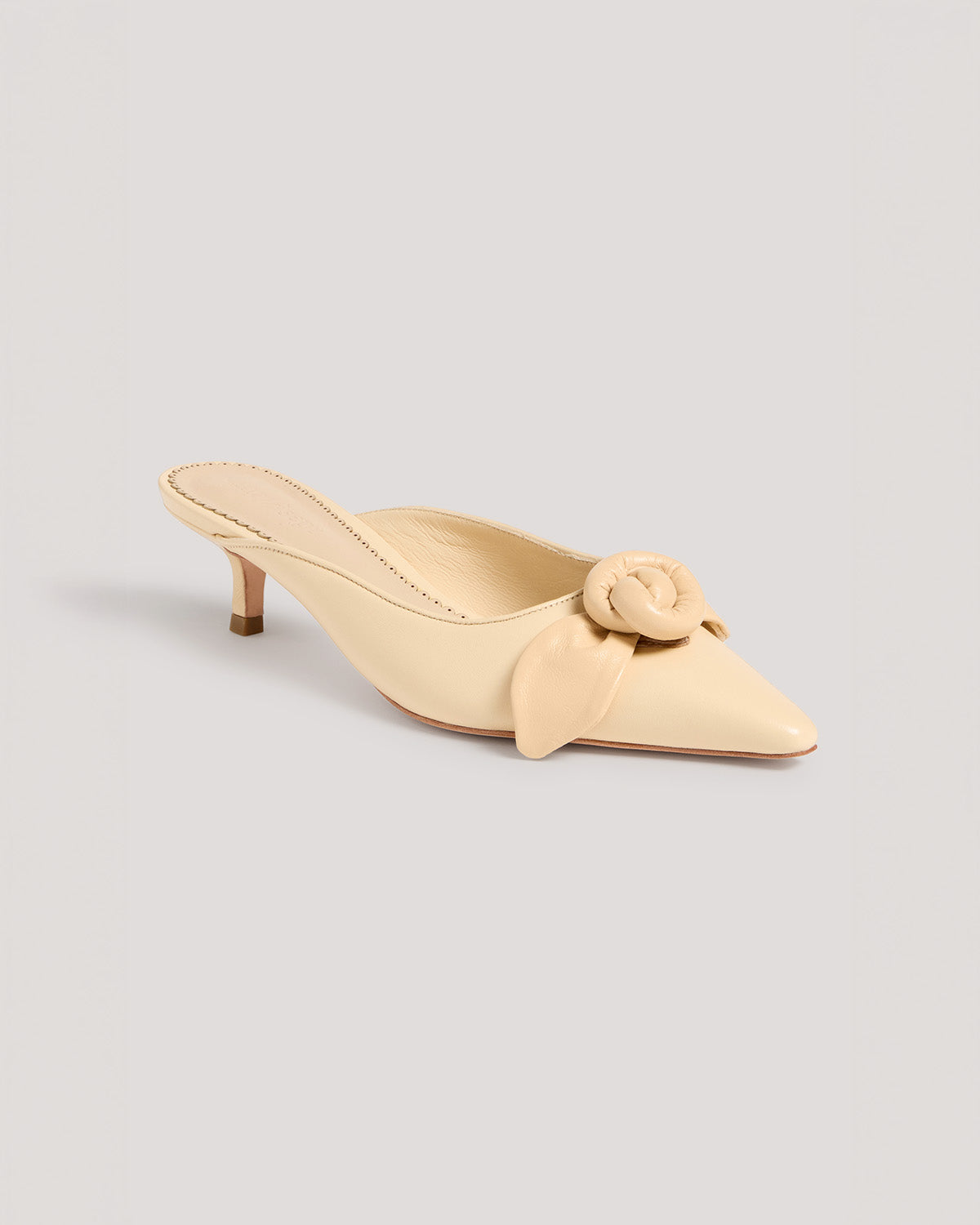 Layla Knotted Rose Kitten Heel