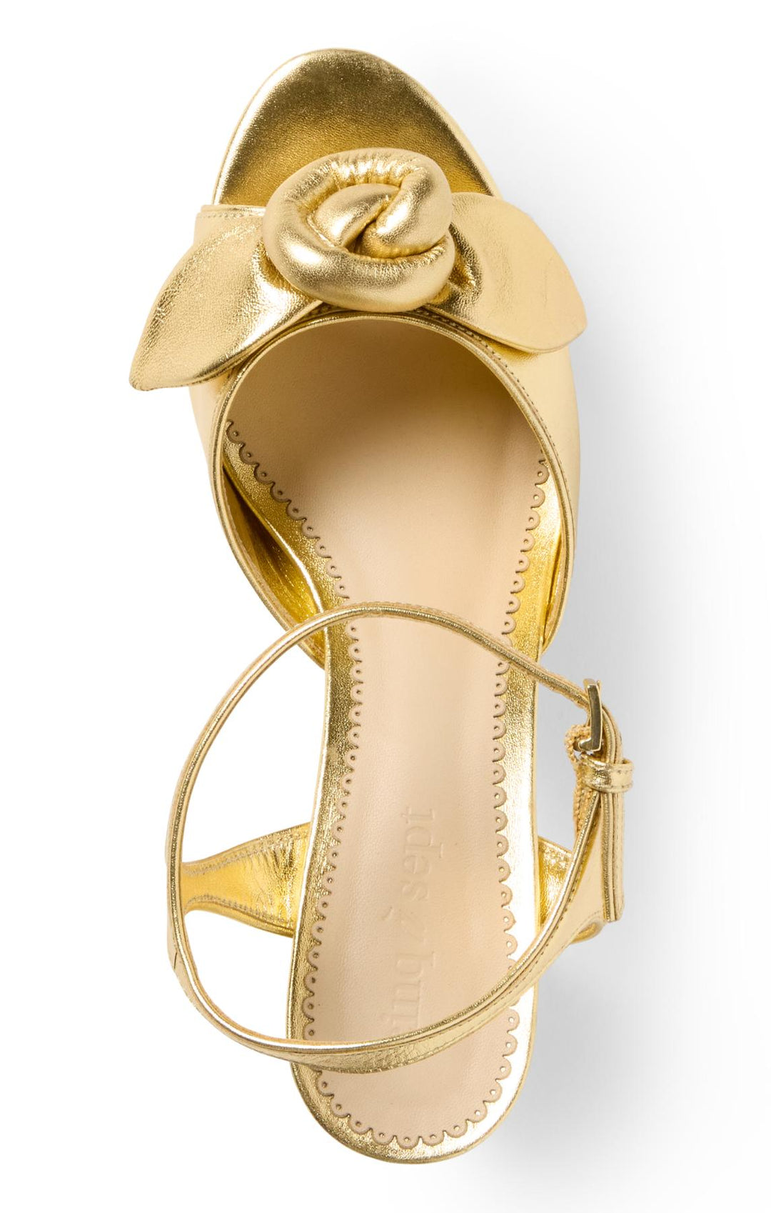 Arianna Knotted Rose Metallic Platform – Cinq à Sept