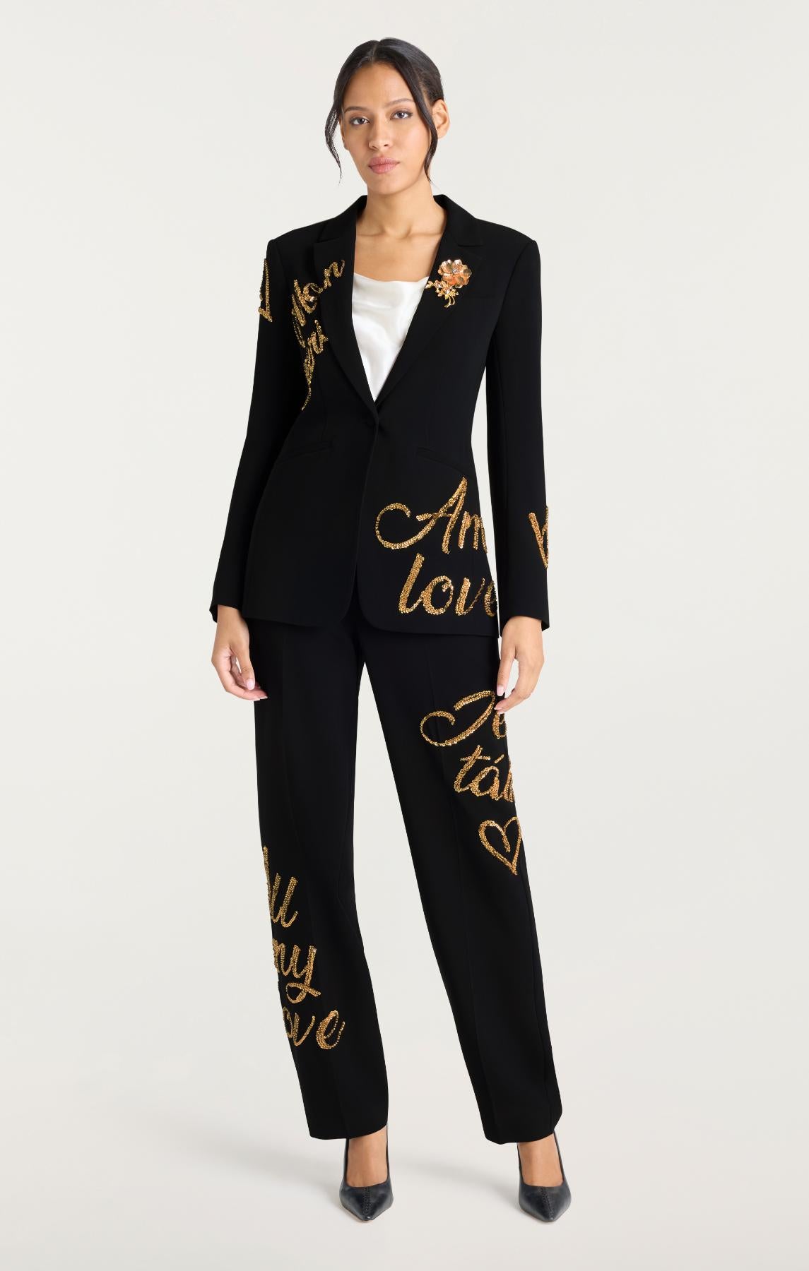 Crushed Sequin Loveletter Karlie Blazer