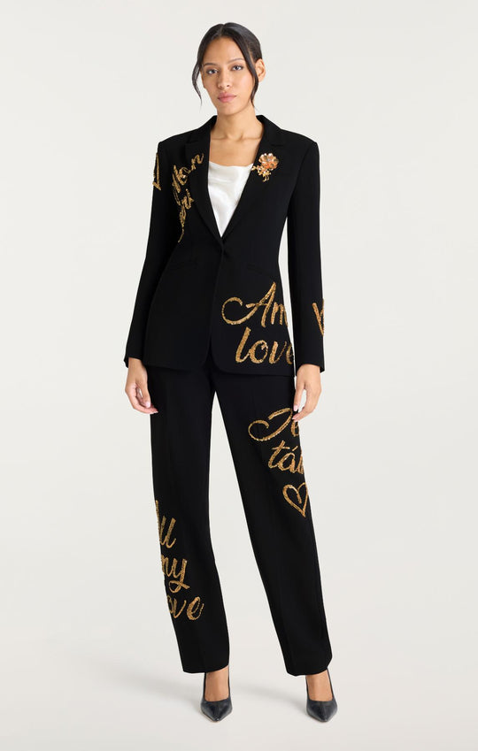 Crushed Sequin Loveletter Karlie Blazer