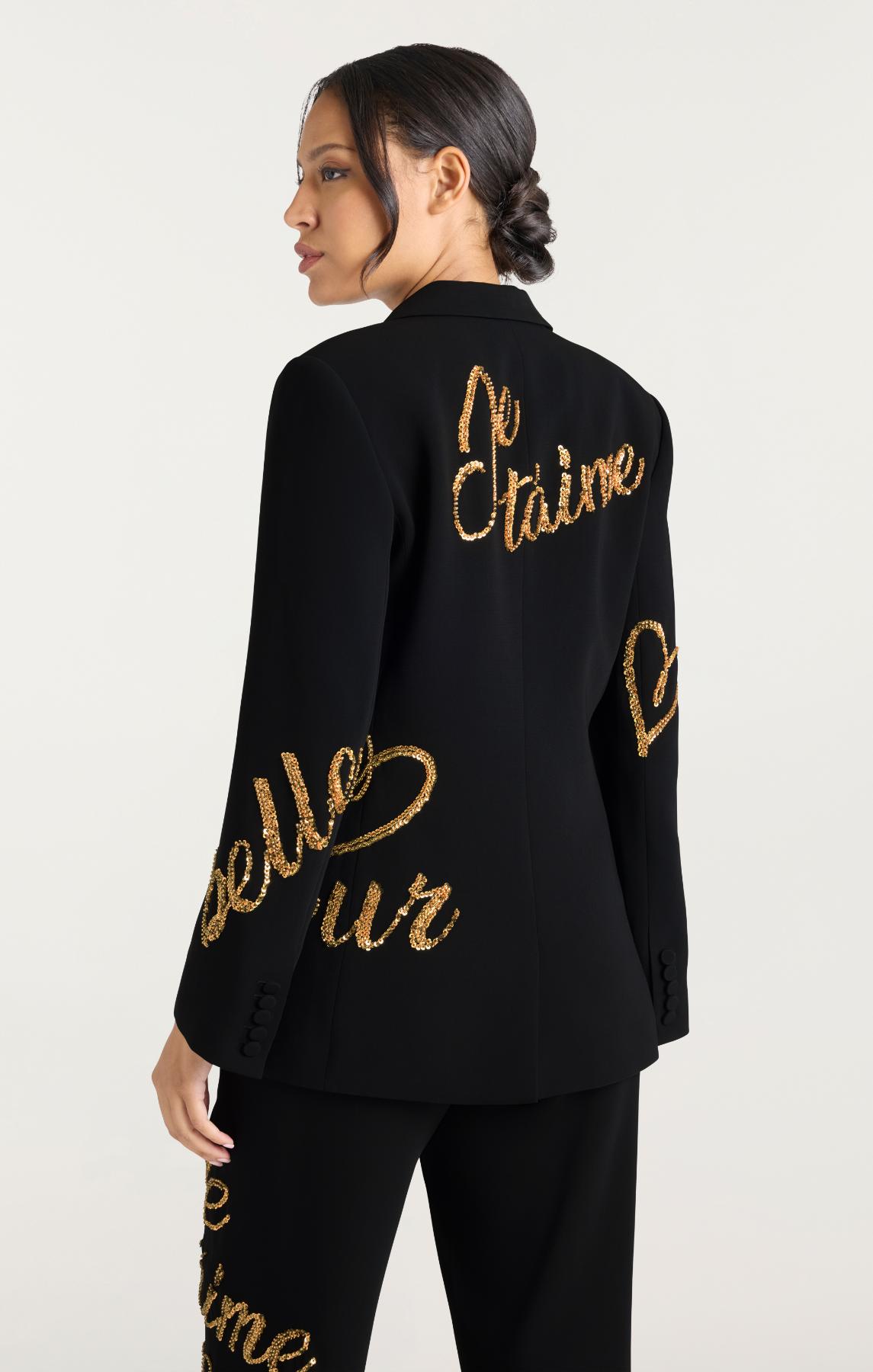 Crushed Sequin Loveletter Karlie Blazer – Cinq à Sept