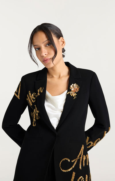 Crushed Sequin Loveletter Karlie Blazer