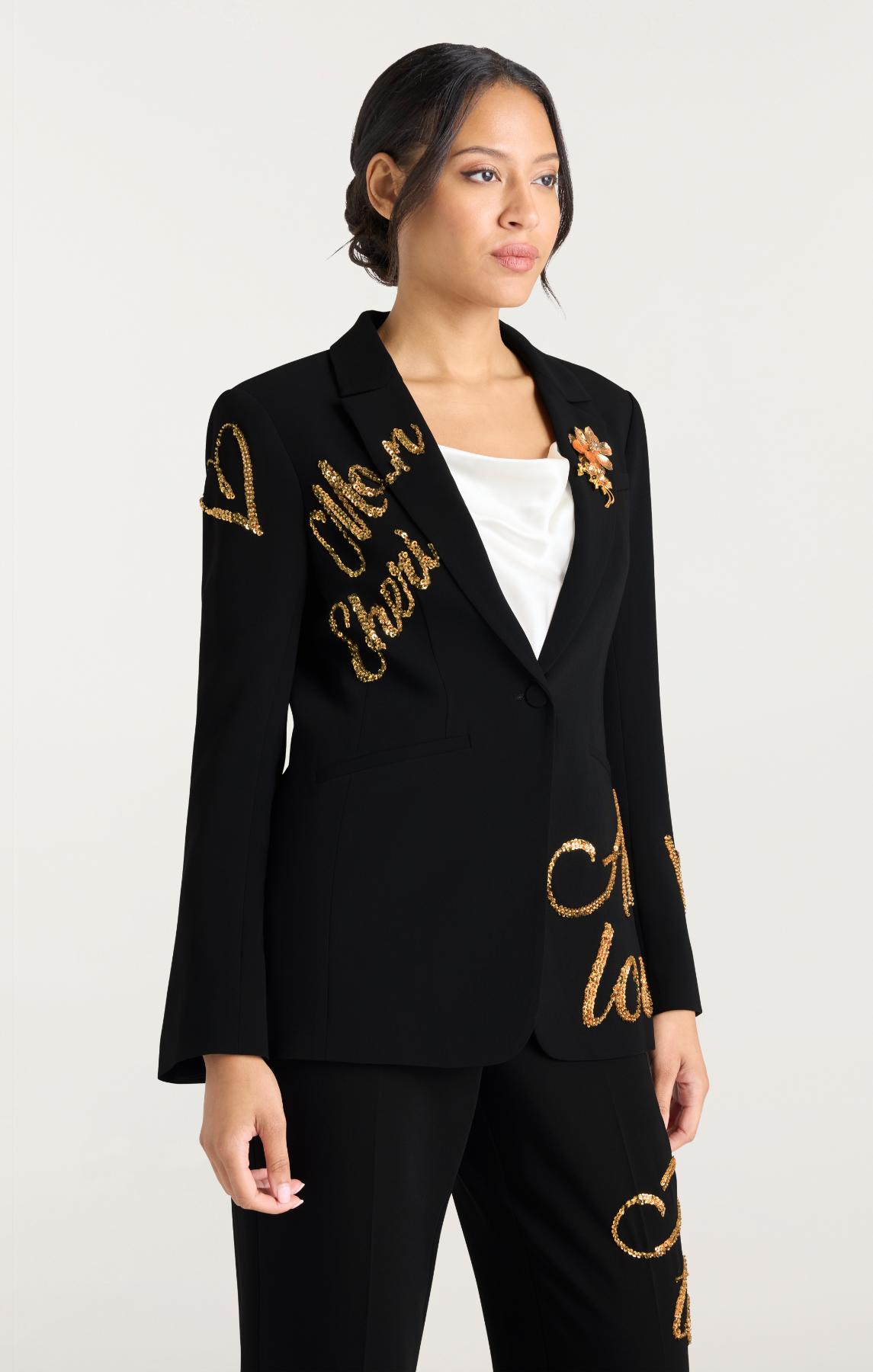 Crushed Sequin Loveletter Karlie Blazer