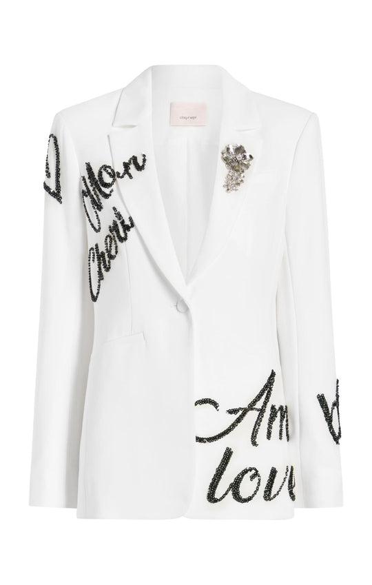 Crushed Sequin Loveletter Karlie Blazer