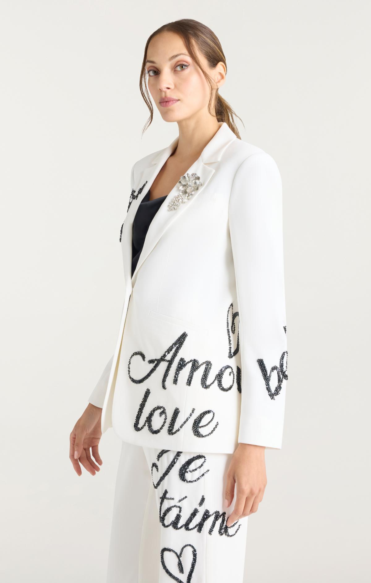 Crushed Sequin Loveletter Karlie Blazer