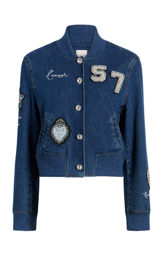 Varsity Denim Dominique Jacket