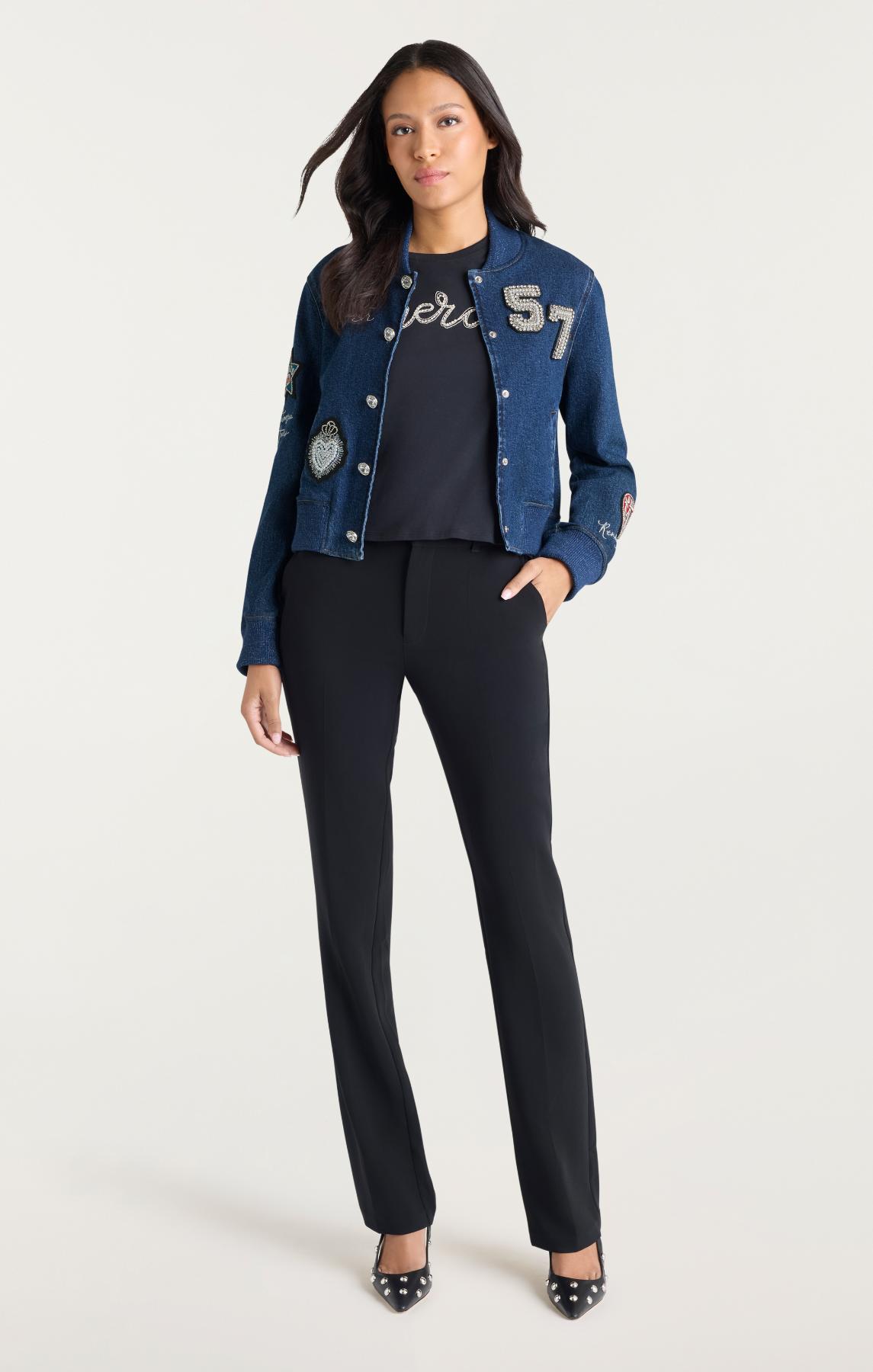 Varsity Denim Dominique Jacket