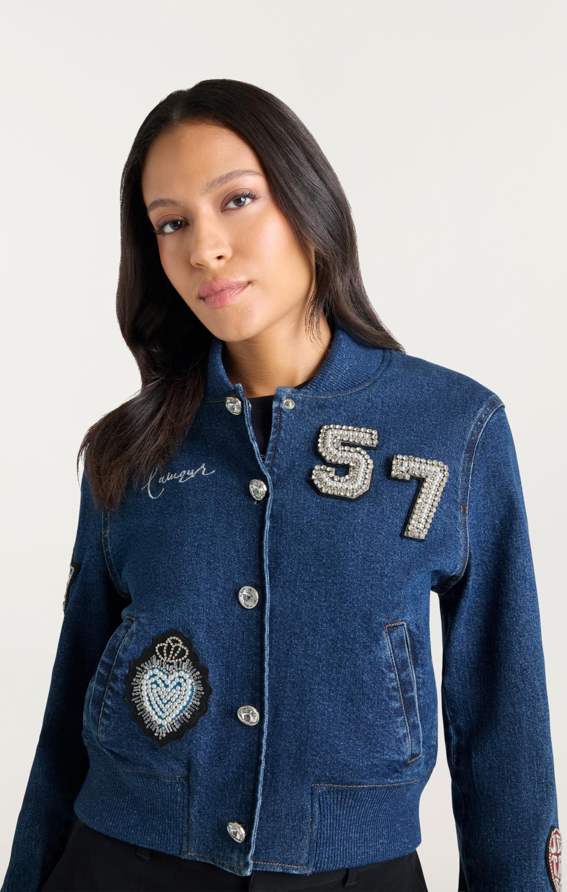Varsity Denim Dominique Jacket