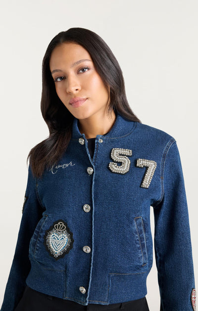Varsity Denim Dominique Jacket