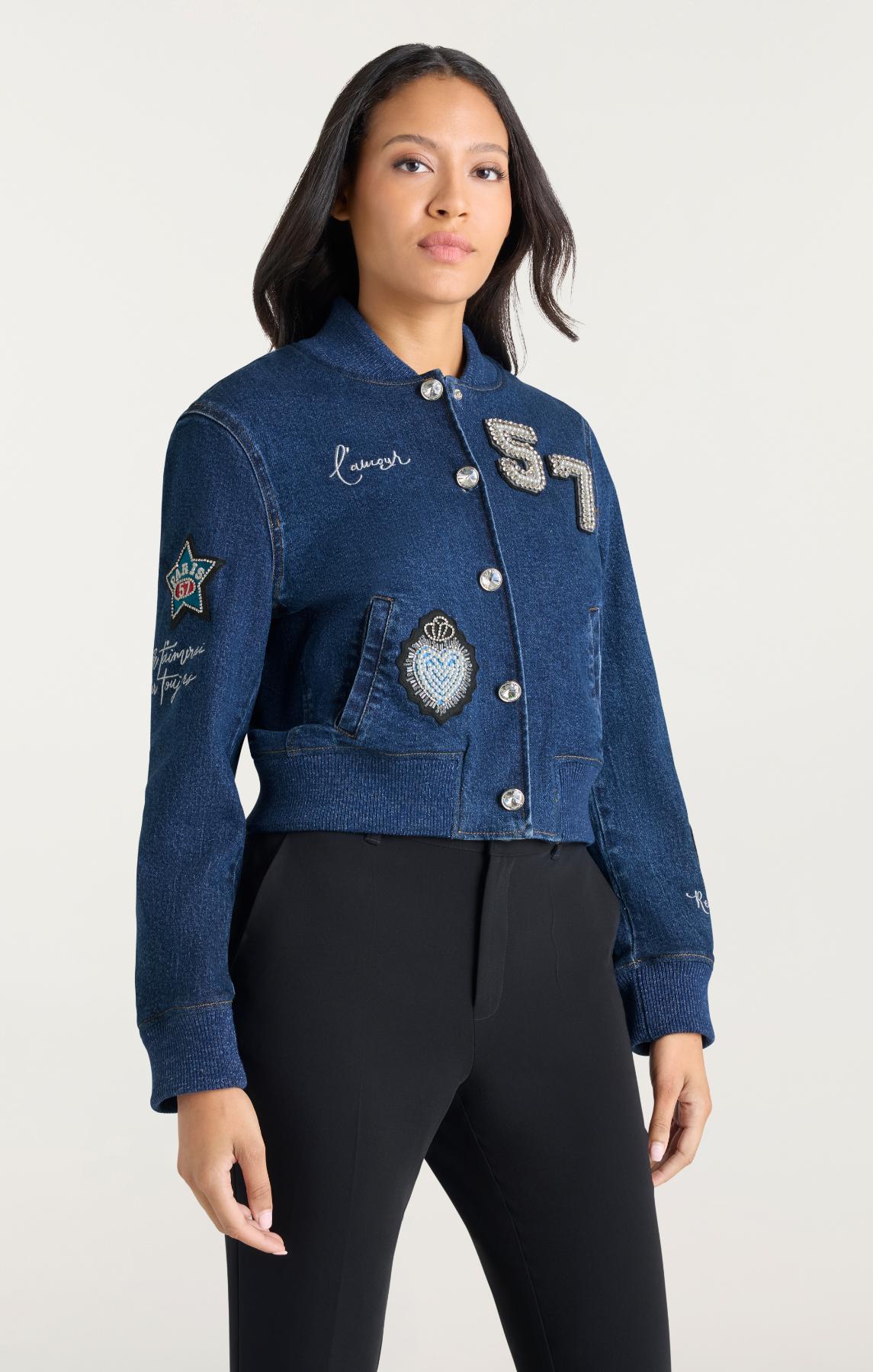 Varsity Denim Dominique Jacket