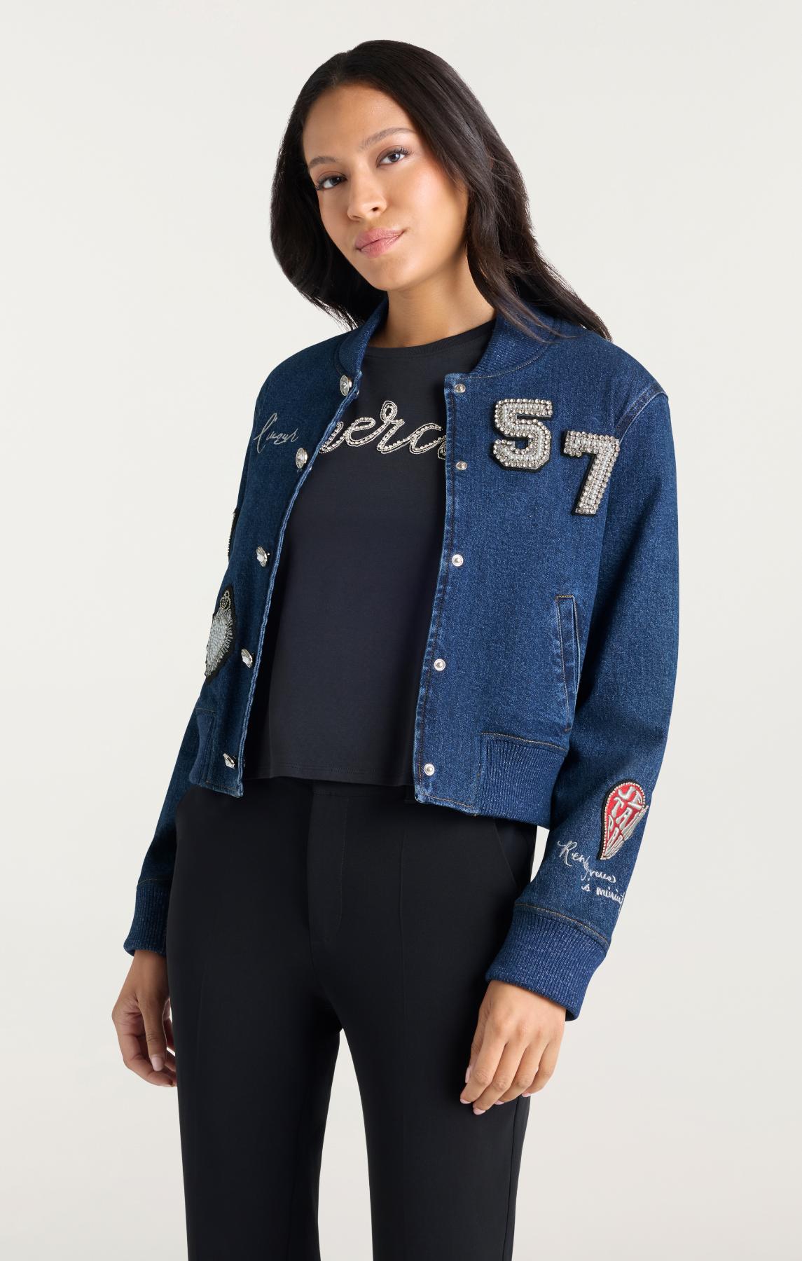 Varsity Denim Dominique Jacket