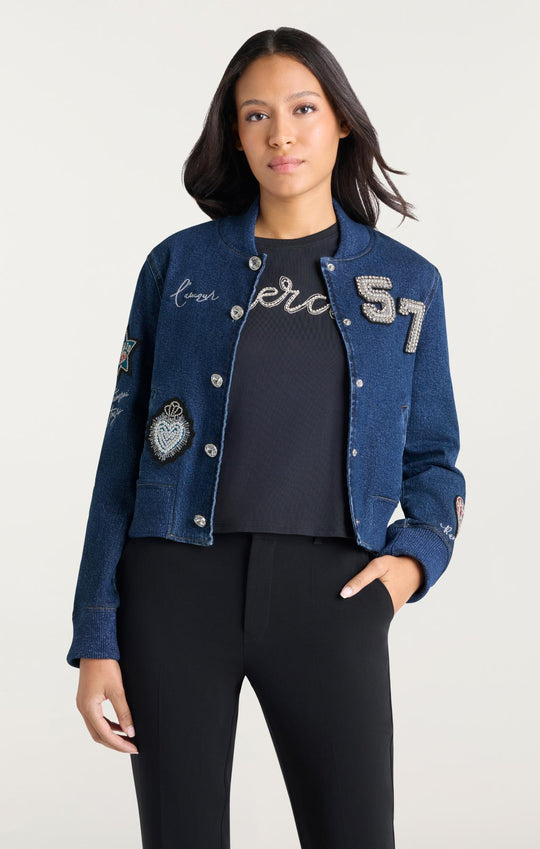 Varsity Denim Dominique Jacket