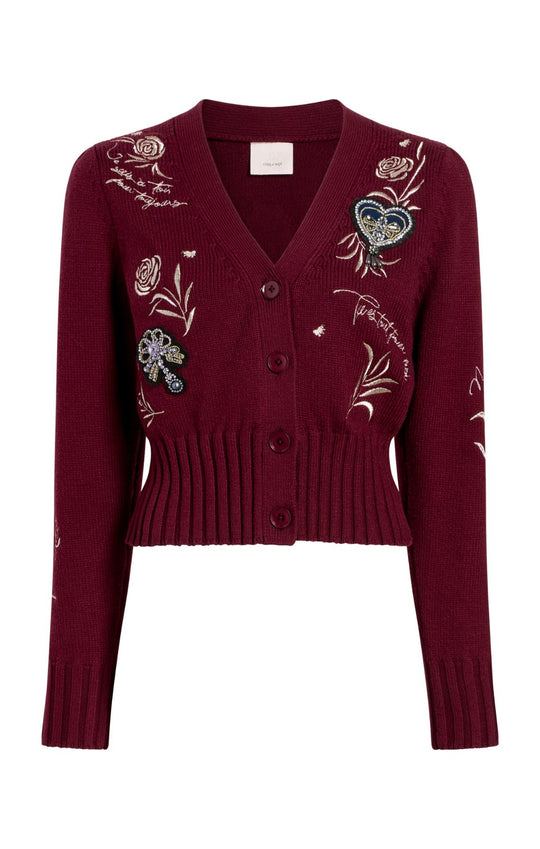 Heritage Rose Patch Morgan Cardigan