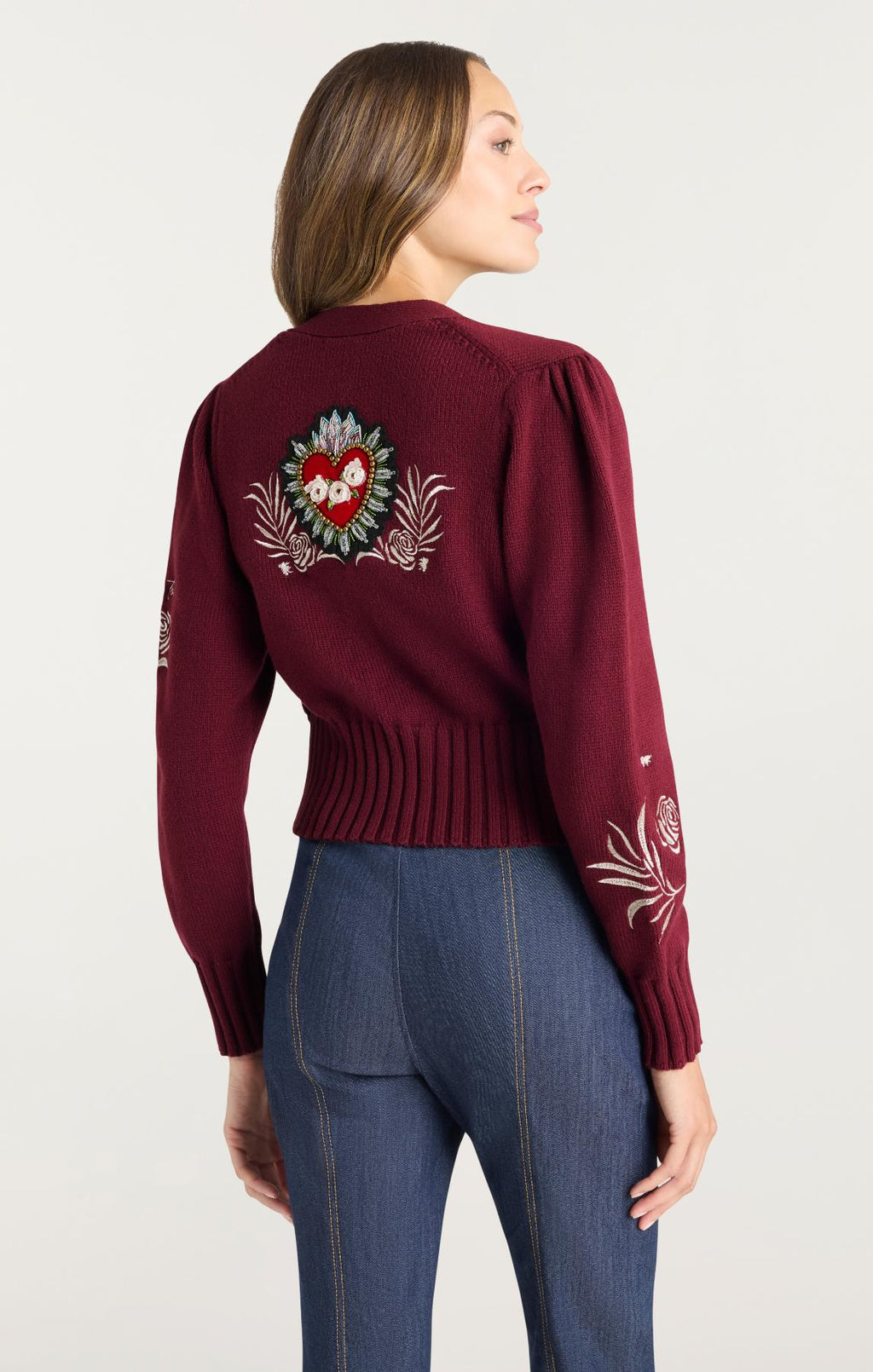 Heritage Rose Patch Morgan Cardigan