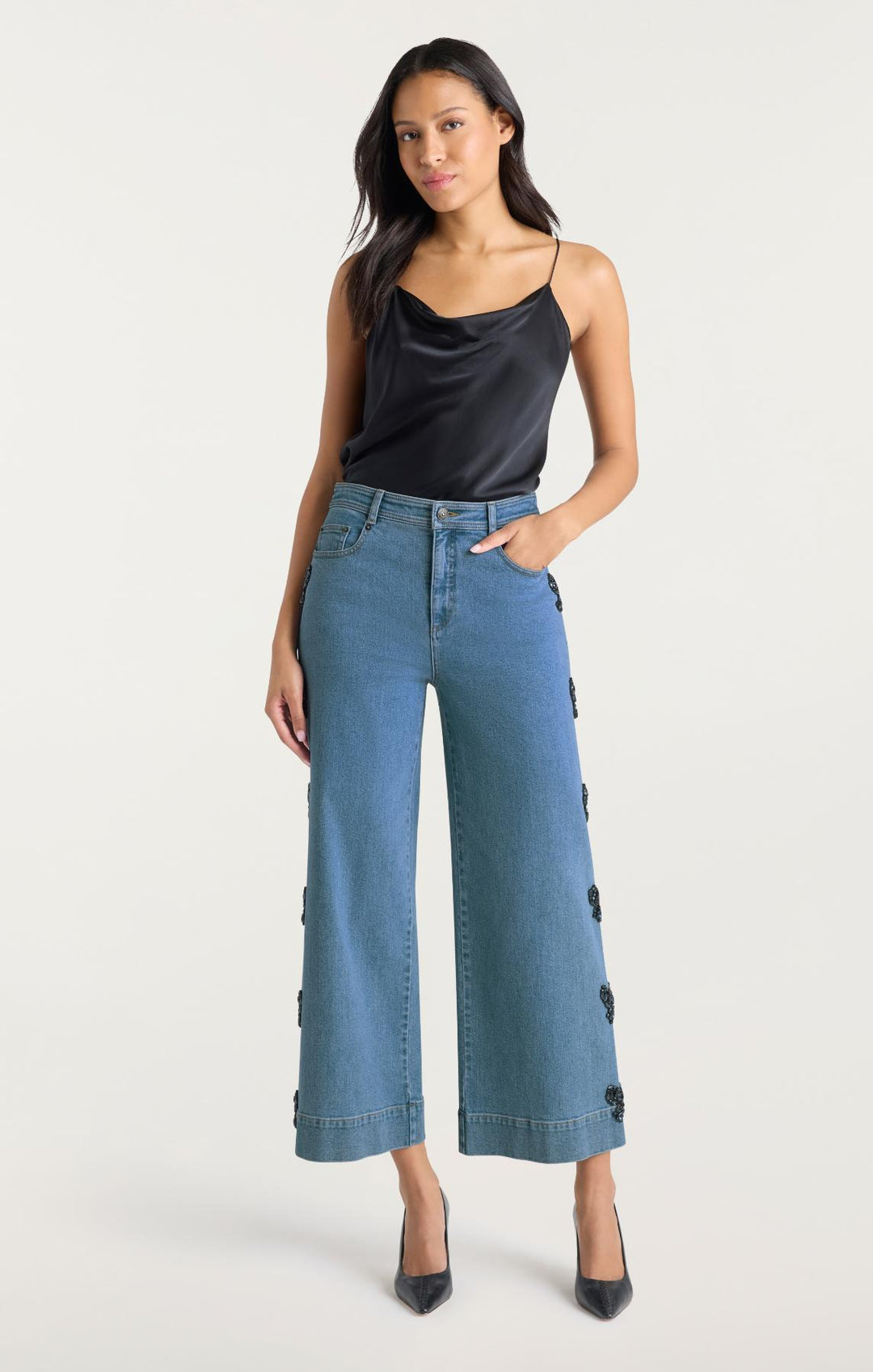 Rhinestone Bow Betsy Jeans – Cinq à Sept