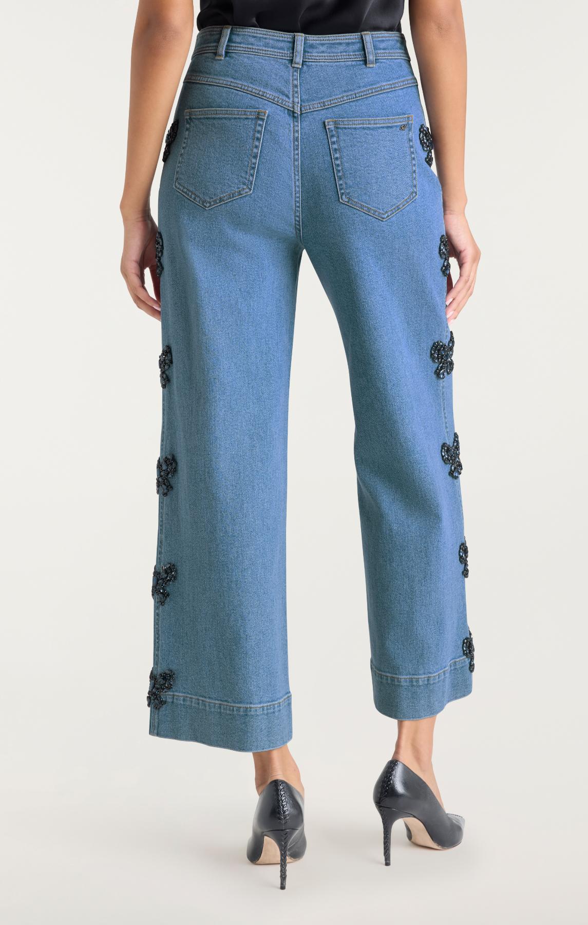 Rhinestone Bow Betsy Jeans