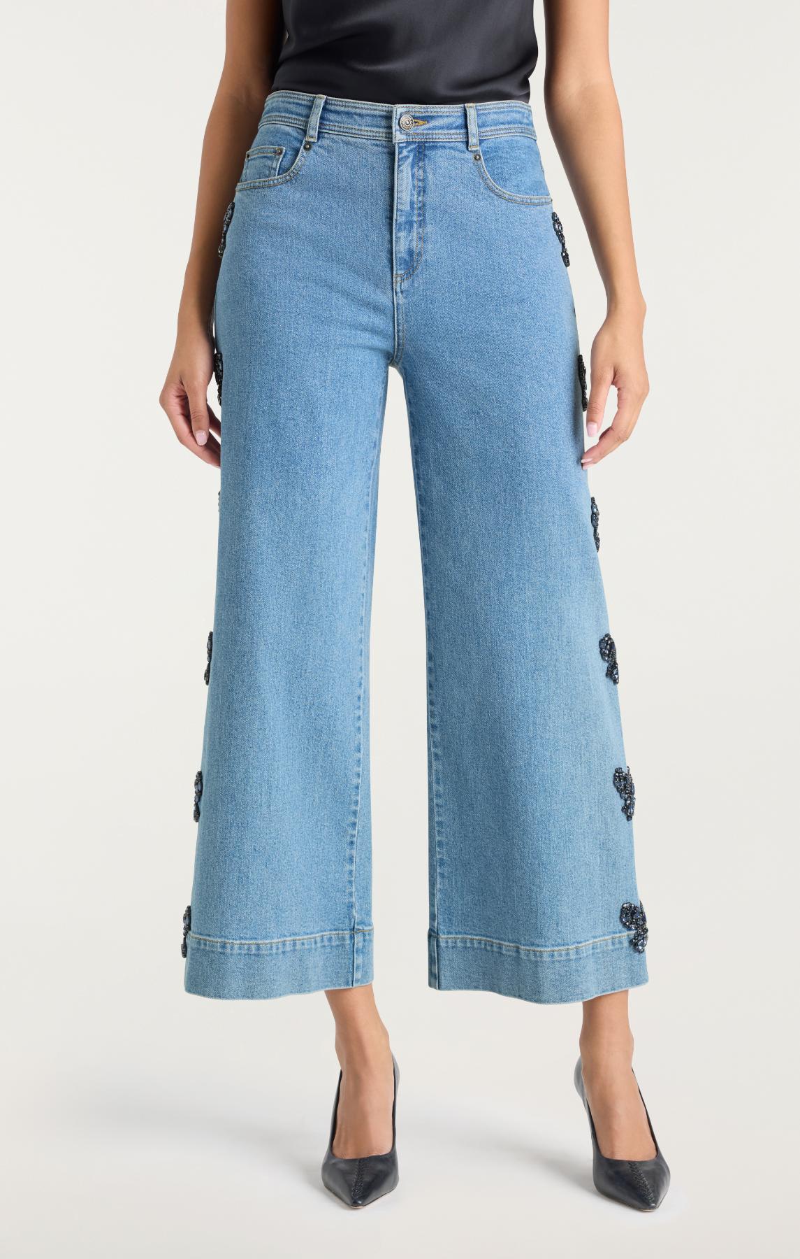 Rhinestone Bow Betsy Jeans