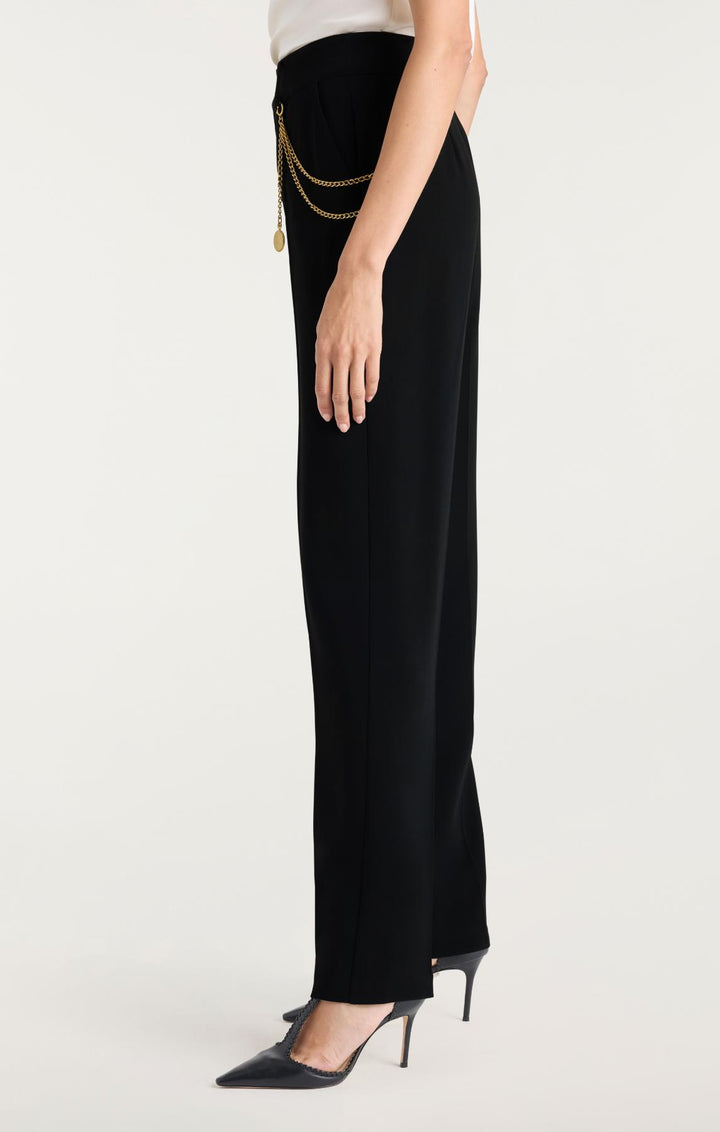 Cinq à Sept Alaina Chain-Trim Pants - Black