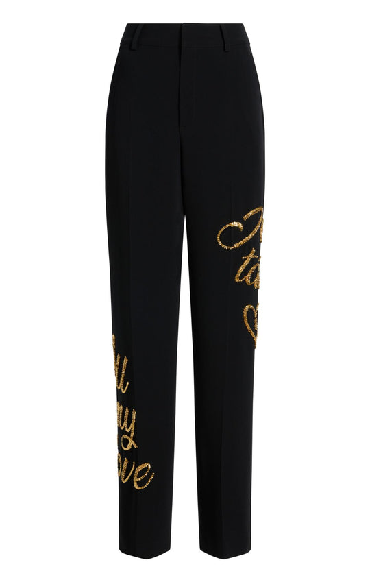 Crushed Sequin Loveletter Collins Pant