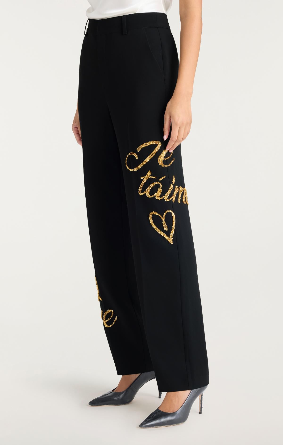 Crushed Sequin Loveletter Collins Pant